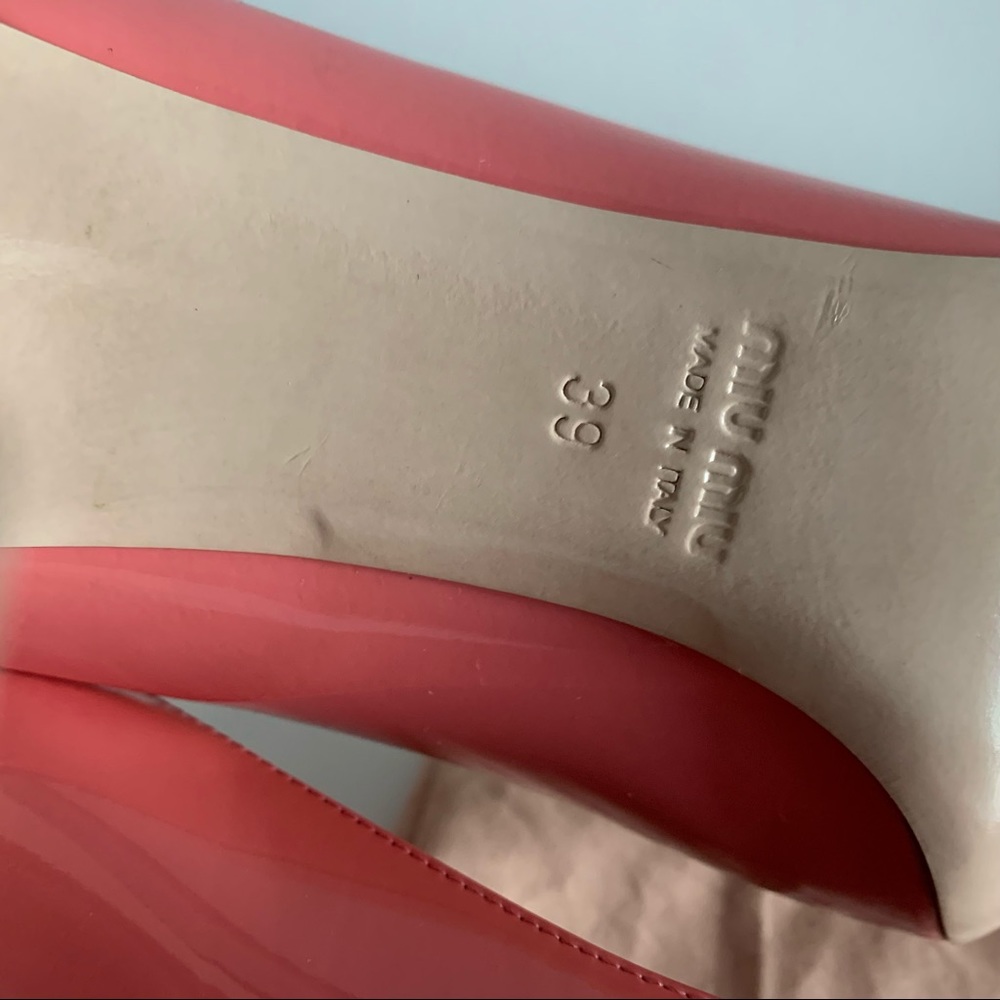 Miu Miu Pink Patent Leather Heels - 39 EU - Picture 8 of 10
